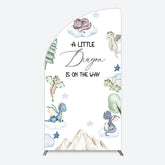 Lofaris Dragon On The Way Baby Shower Half Moon Arch Backdrop